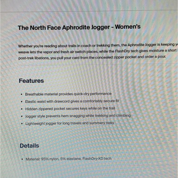 The North Face Aphrodite women’s jogger pants - Picture 12 of 12